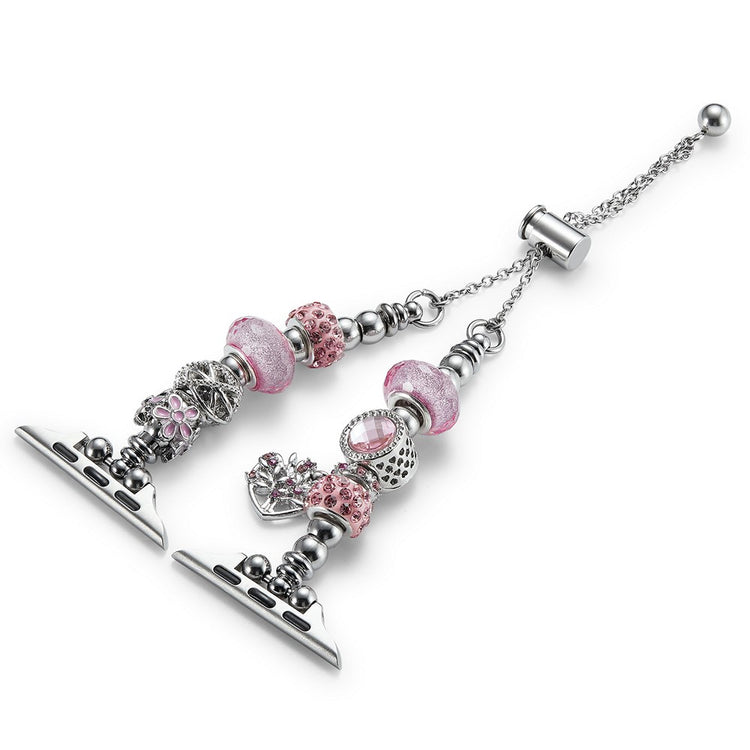 Helt Vildt Cool Metal Universal Rem passer til Apple Smartwatch - Pink#serie_1