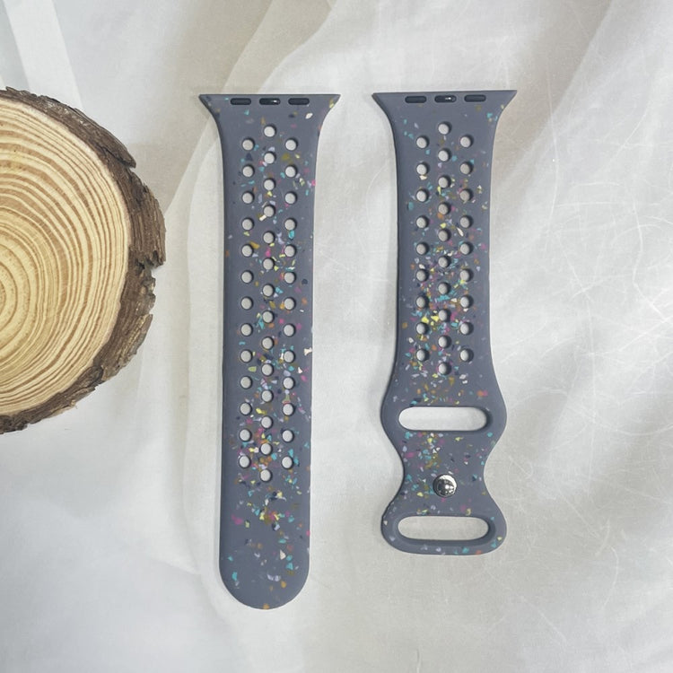 Mega Slidstærk Silikone Universal Rem passer til Apple Smartwatch - Blå#serie_1