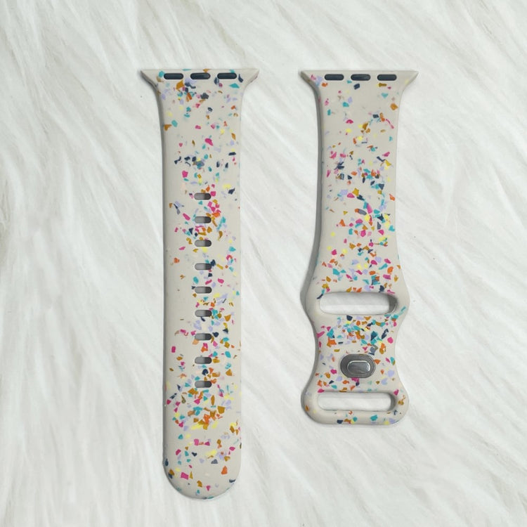 Sejt Silikone Universal Rem passer til Apple Smartwatch - Hvid#serie_6