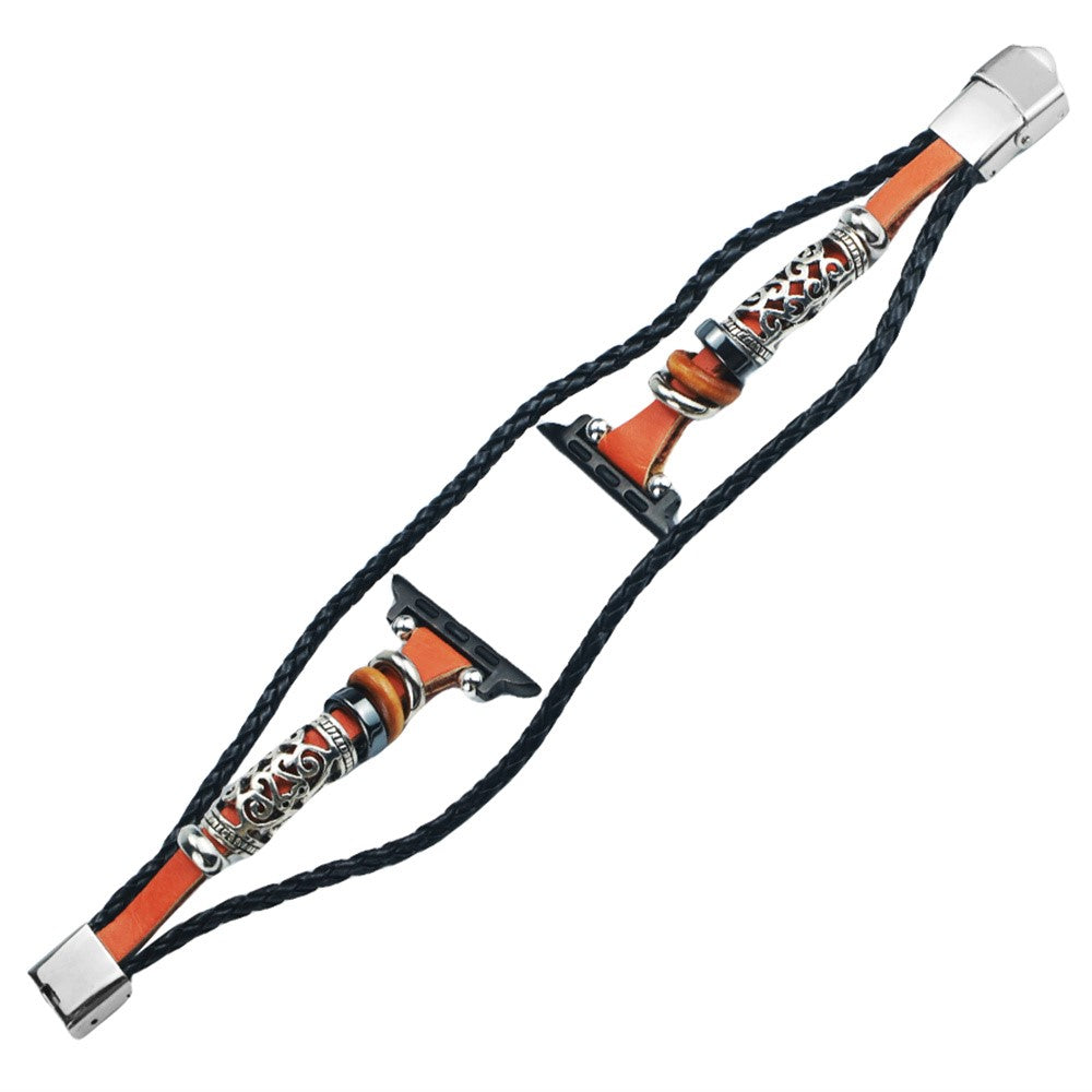 Rigtigt Kønt Kunstlæder Universal Rem passer til Apple Smartwatch - Brun#serie_2