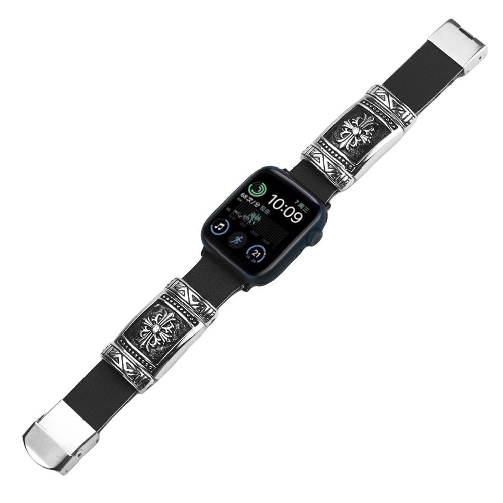 Apple Watch Series 41mm / 40mm / 38mm Watch Strap Embossed Band - Black#serie_1