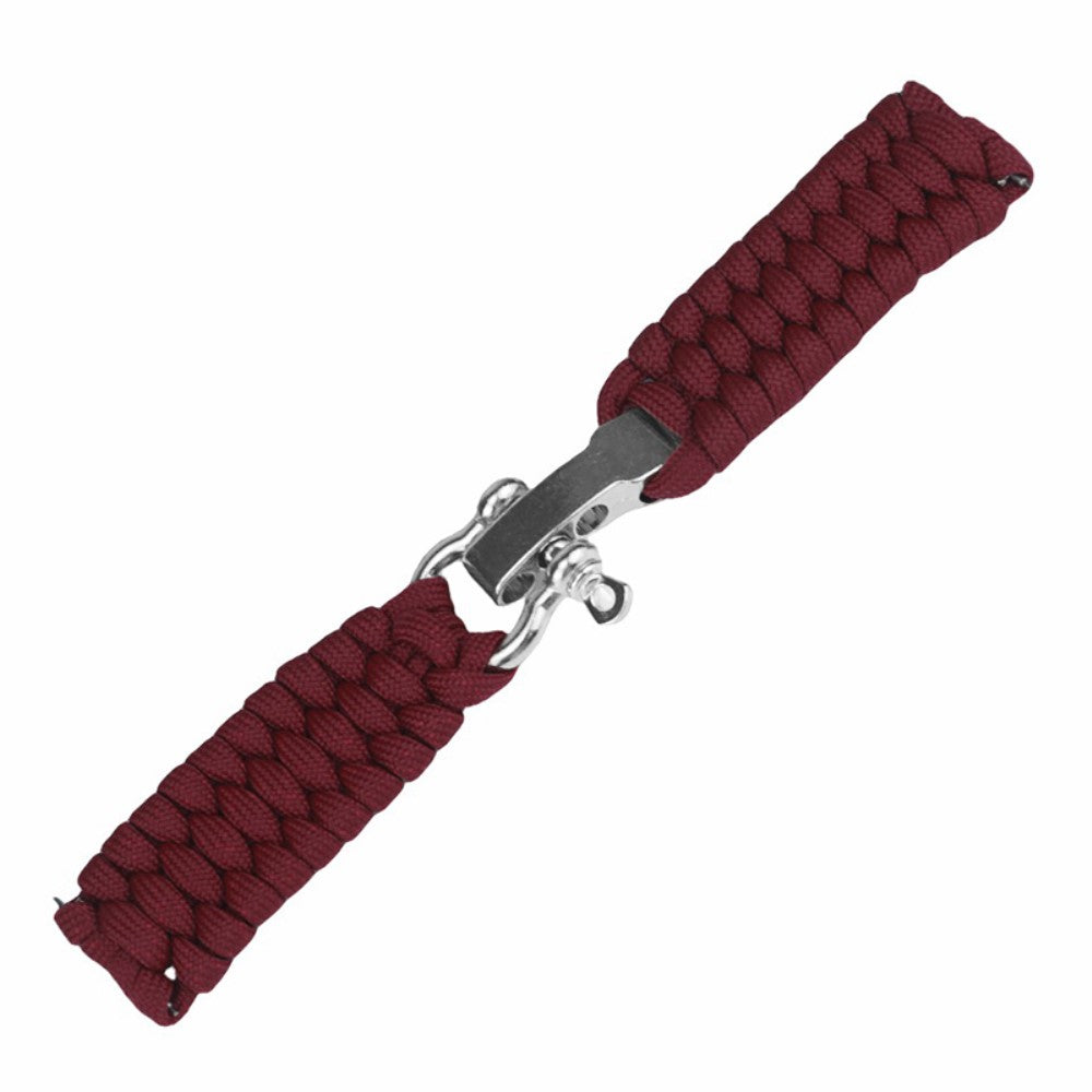 Huawei Watch GT4 46mm / Samsung Galaxy Watch3 45mm Watch Strap 22mm Braided Rope Wrist Band - Wine Red#serie_6