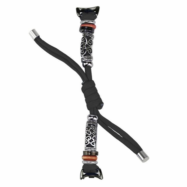 Xiaomi Smart Band 8 Beads Braided Watch Strap Adjustable Wrist Band Bracelet - Black#serie_3