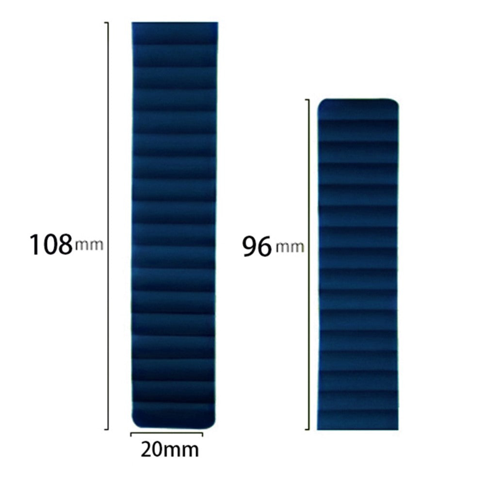 Huami Amazfit GTS 4 / 3 / 2 / 1 / mini Silicone Watch Strap 20mm Magnetic Sports Band - Midnight Blue#serie_8