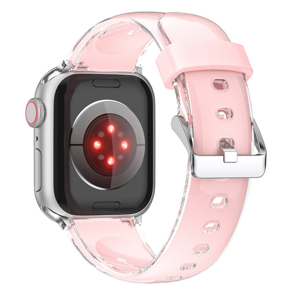 Rigtigt Slidstærk Silikone Universal Rem passer til Apple Smartwatch - Pink#serie_3