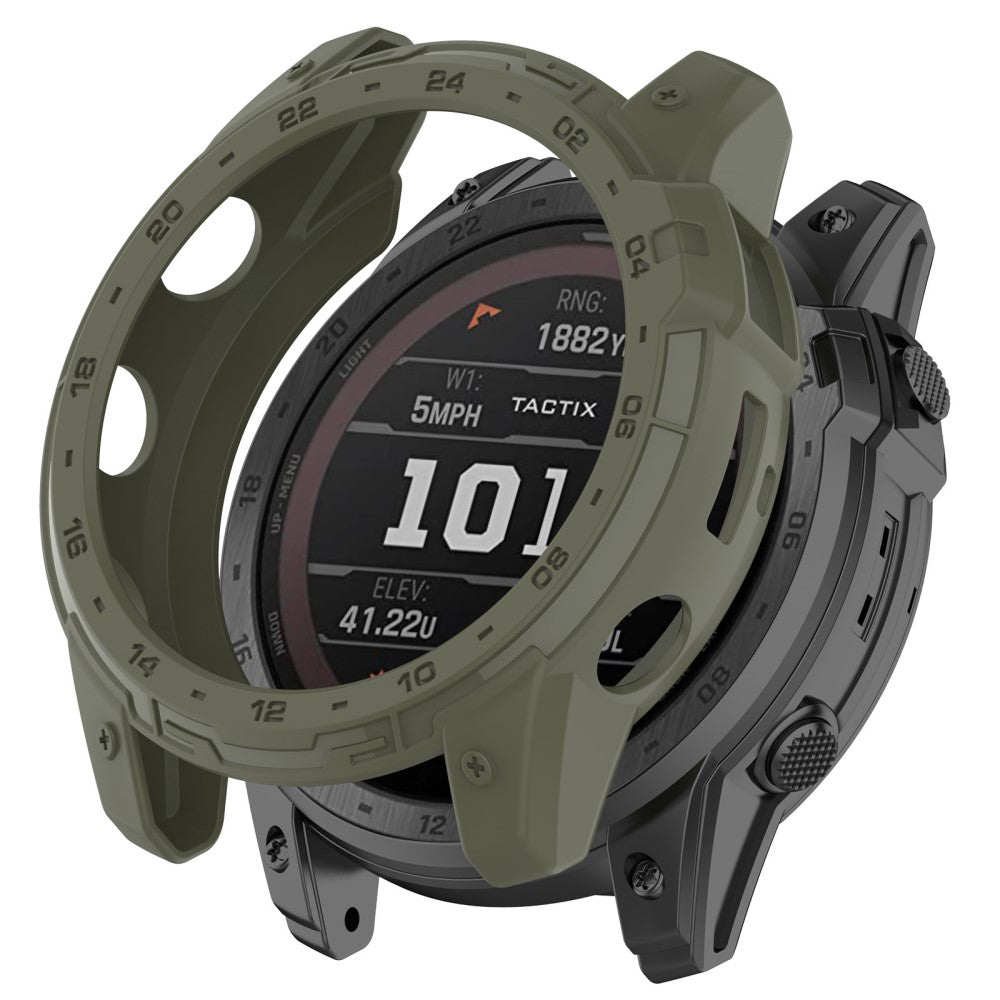 Fleksibel Silikone Bumper passer til Garmin Tactix 7 - Grøn#serie_2