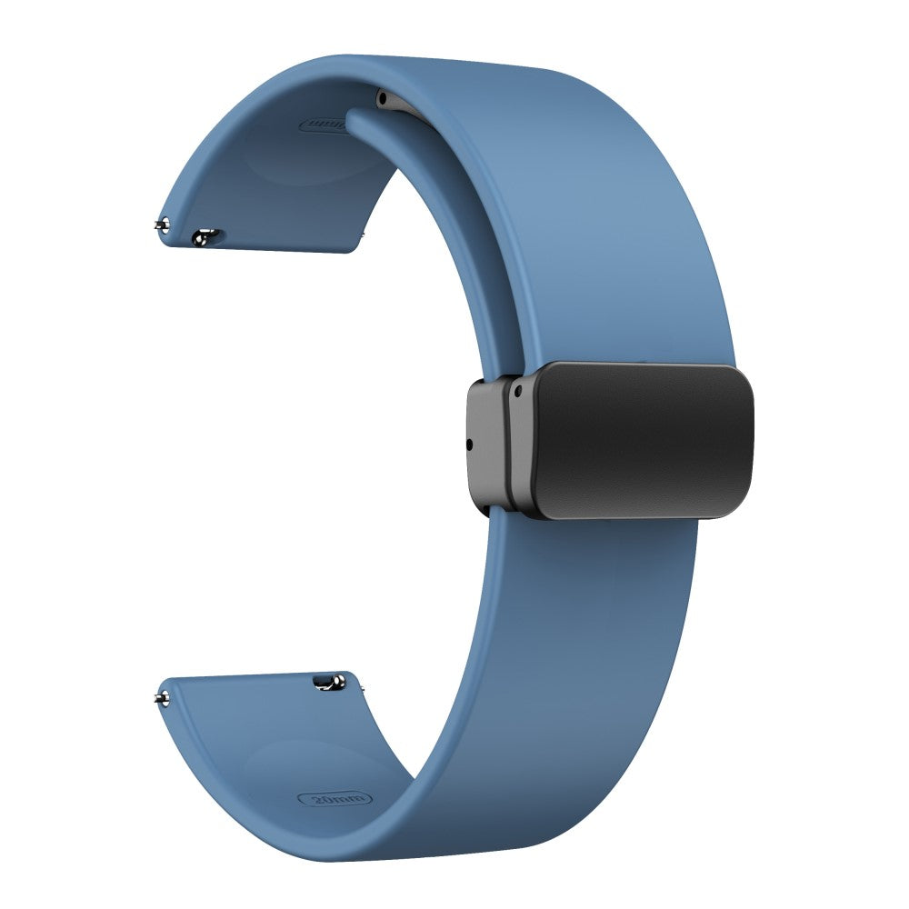 22mm Universal simple silicone strap with black buckle - Official Blue#serie_1