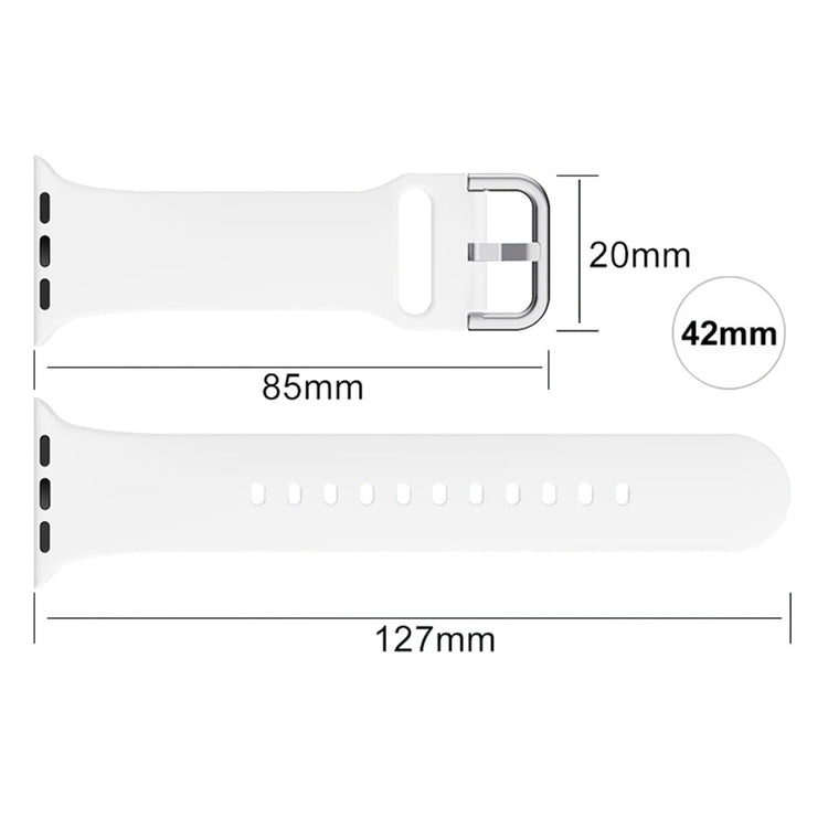 Flot Silikone Universal Rem passer til Apple Smartwatch - Hvid#serie_2