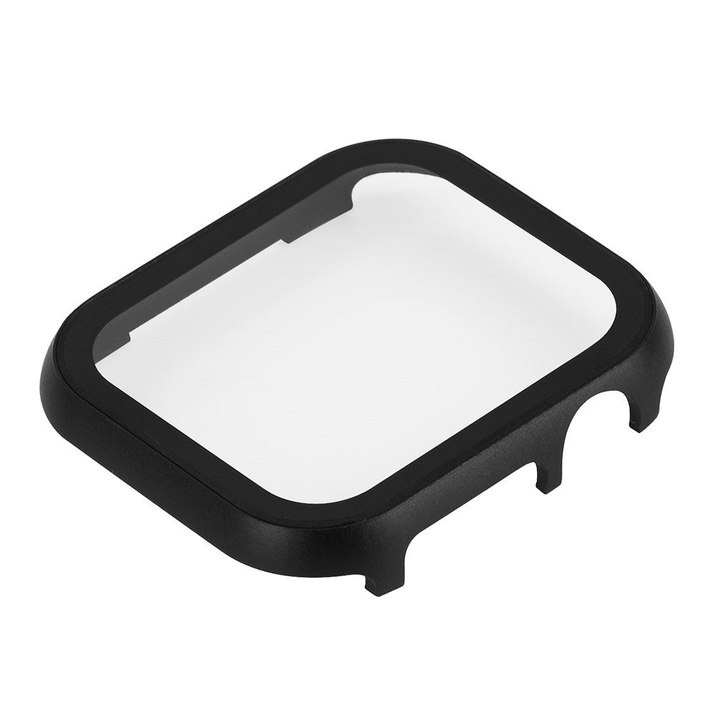 Mega Fed Universal Cover med Skærmbeskytter i Metal og Hærdet Glas passer til Apple Smartwatch - Sort#serie_1