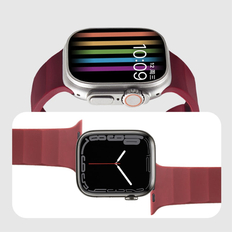 Mega Elegant Silikone Universal Rem passer til Apple Smartwatch - Sølv#serie_13
