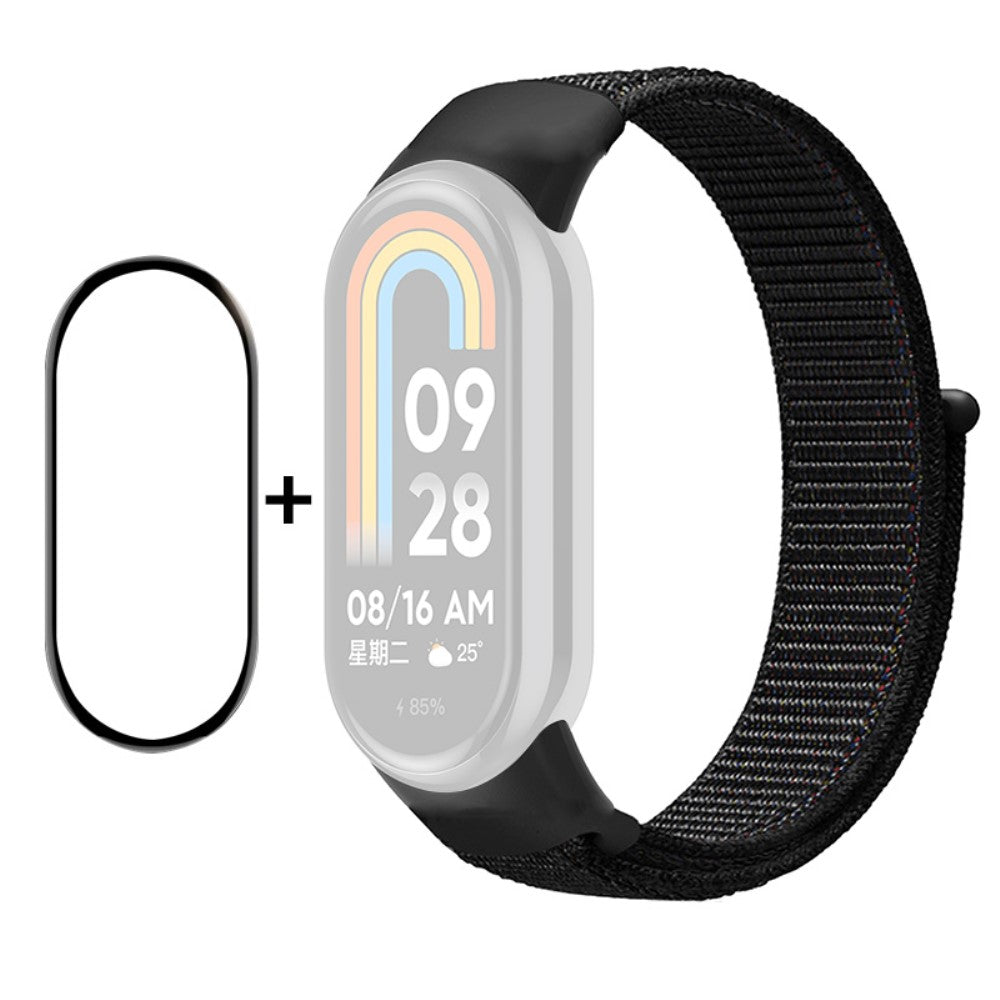 Silikone Skærmbeskytter passer til Xiaomi Smart Band 8 - Sort#serie_1
