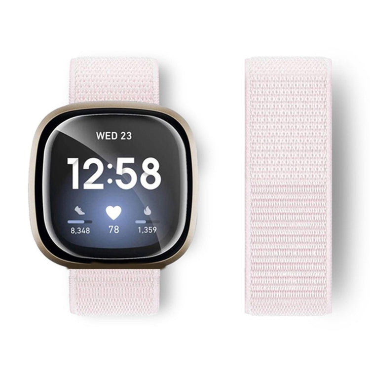 Fitbit Sense 2 / Versa 4 nylon strap - Pearl Pink#serie_25