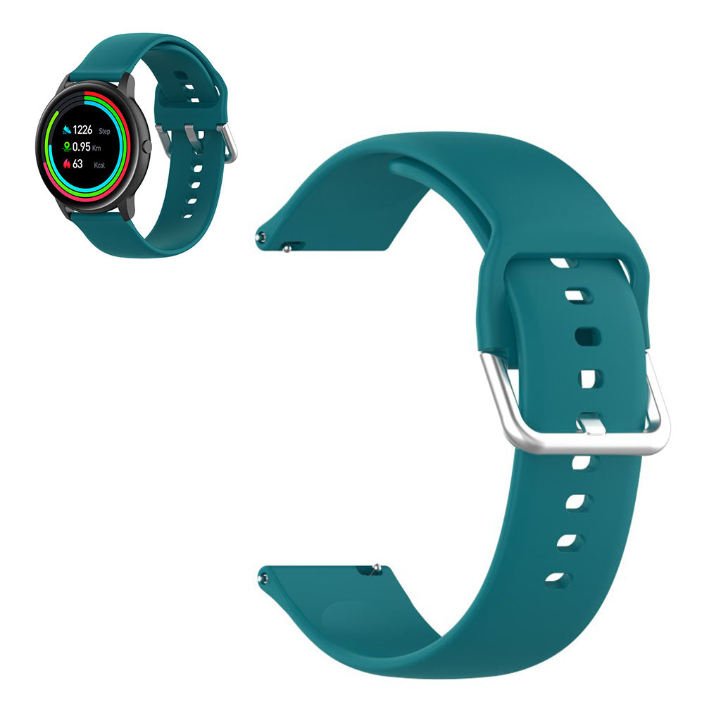 22mm Universal silicone sports watch band - Green / Size: S#serie_1