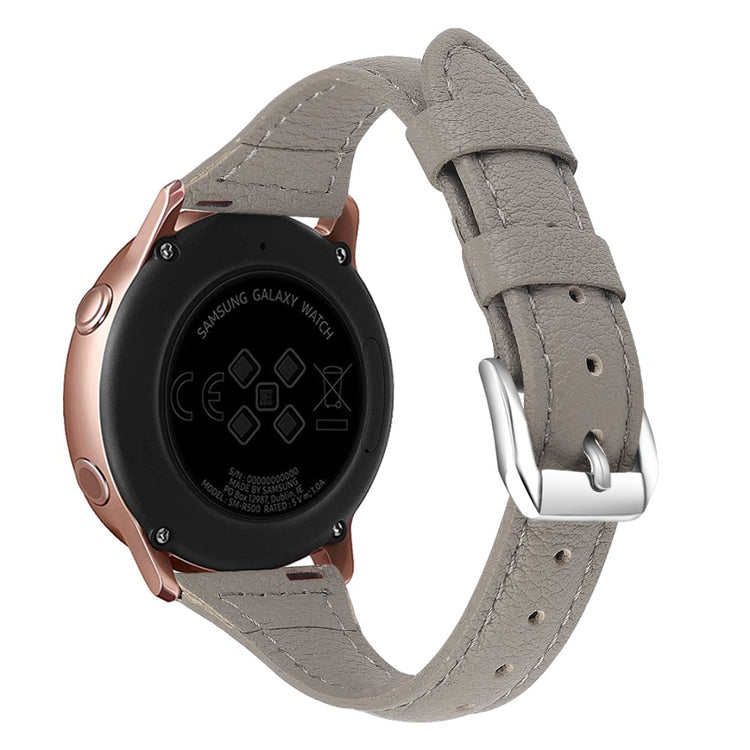 20mm Universal simple genuine leather watch strap with - Lizard Texture / Grey#serie_13
