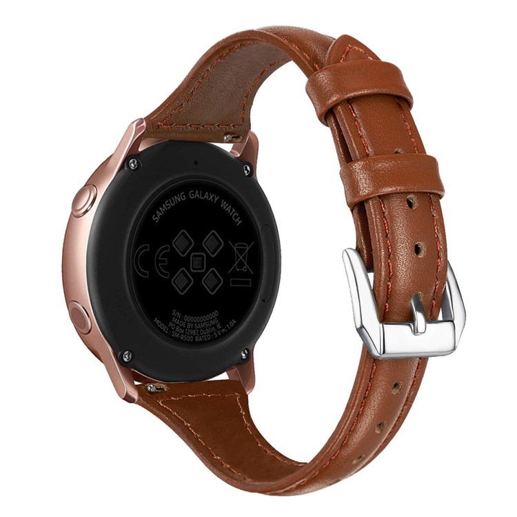 20mm Universal simple genuine leather watch strap with - Brown#serie_15