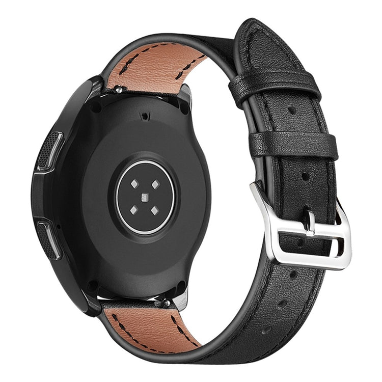 20mm Universal genuine leather watch strap - Black#serie_5