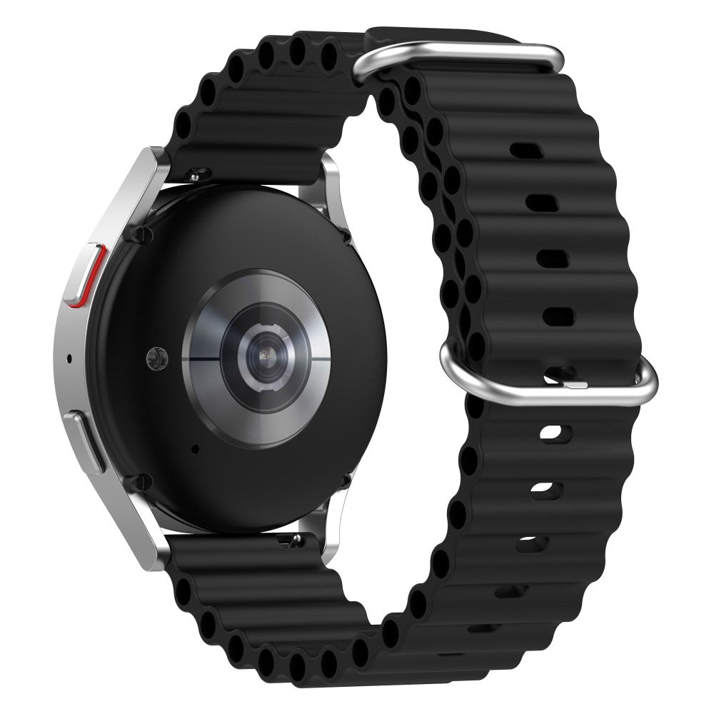 20mm Universal silicone watch strap - Black#serie_1