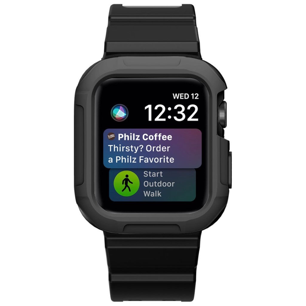 Helt vildt nydelig Apple Watch Series 4 40mm Silikone Rem - Sort#serie_1