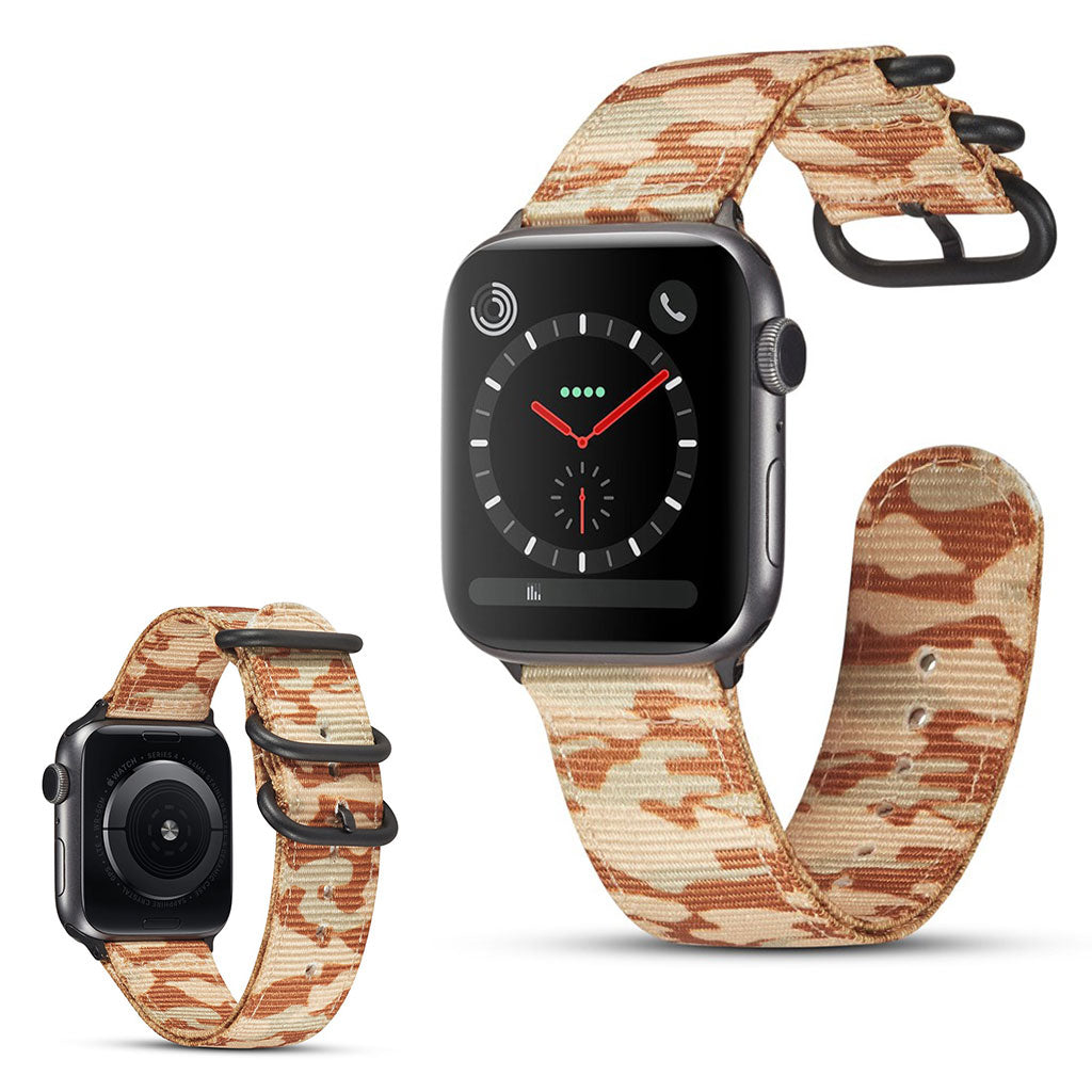 Kønt Apple Watch Series 4 44mm / Apple Watch 44mm Nylon Rem - Brun#serie_3