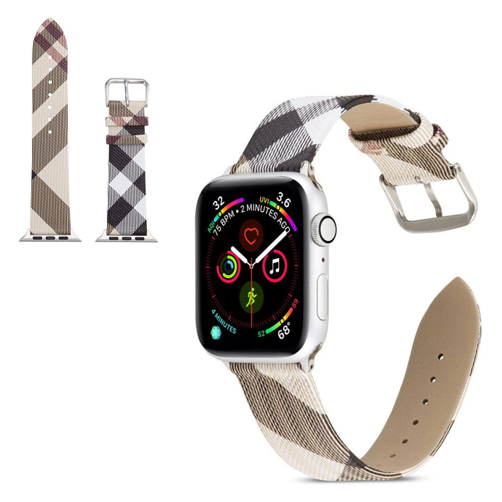 Apple Watch Series 5 40mm / Apple Watch 40mm Ægte læder Rem - Flerfarvet#serie_1