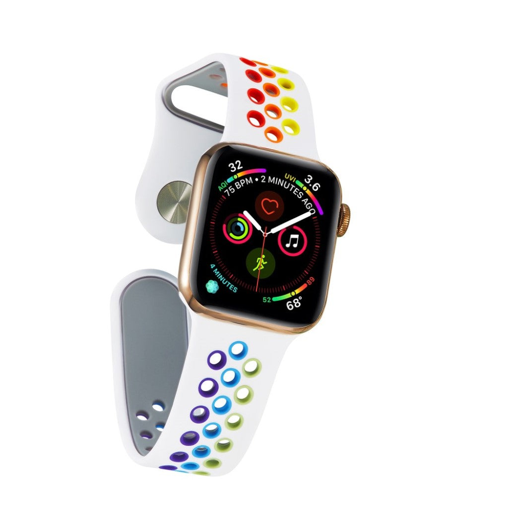 Apple Watch Series 5 44mm / Apple Watch 44mm Silikone Rem - Hvid#serie_104