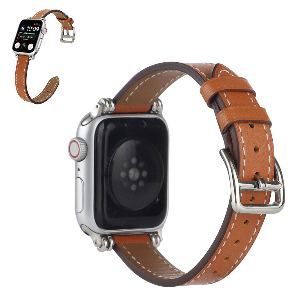 Rigtigt godt Universal Apple Ægte læder Rem - Brun#serie_7