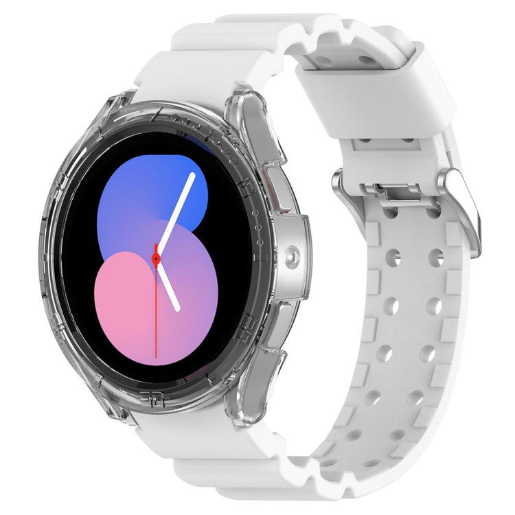 Samsung Galaxy Watch 5 (44mm) / Samsung Galaxy Watch 4 (44mm) Silikone Rem - Hvid#serie_2