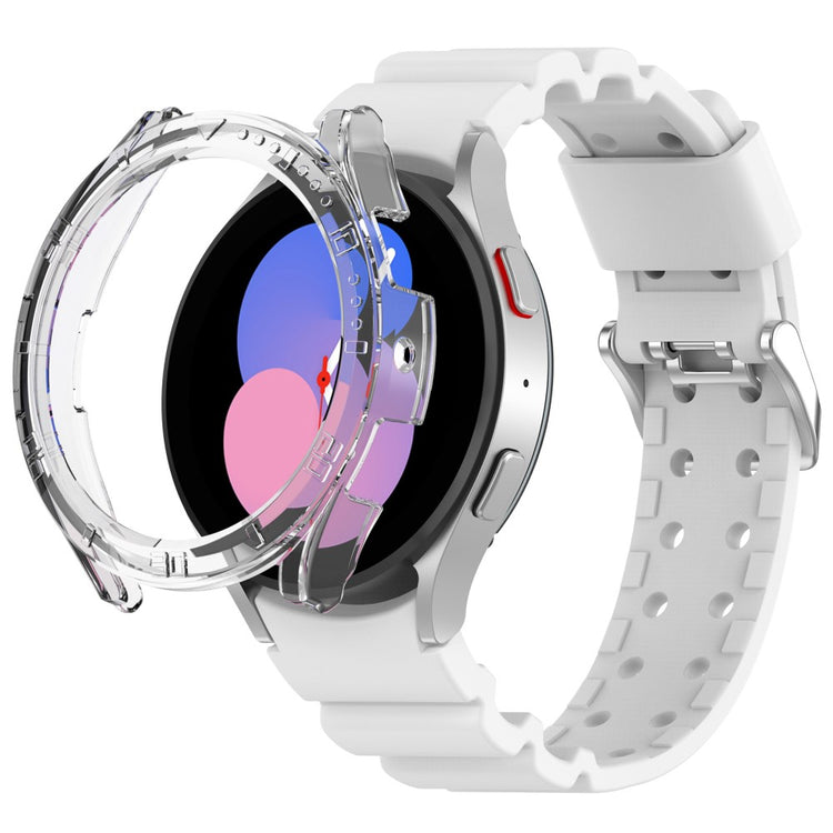 Samsung Galaxy Watch 5 (44mm) / Samsung Galaxy Watch 4 (44mm) Silikone Rem - Hvid#serie_2