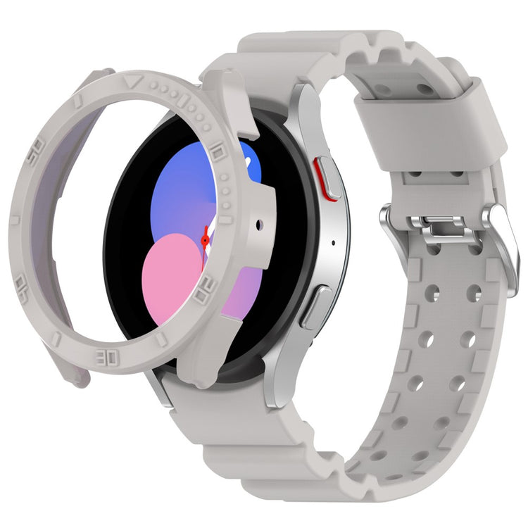 Samsung Galaxy Watch 5 (44mm) / Samsung Galaxy Watch 4 (44mm) Silikone Rem - Sølv#serie_5