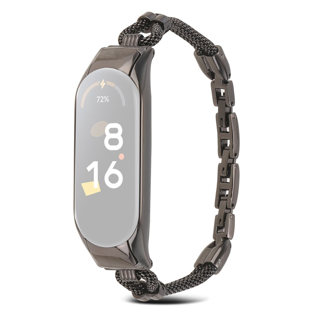 Skøn Xiaomi Mi Smart Band 4 / Xiaomi Mi Band 3 Metal Rem - Sort#serie_1
