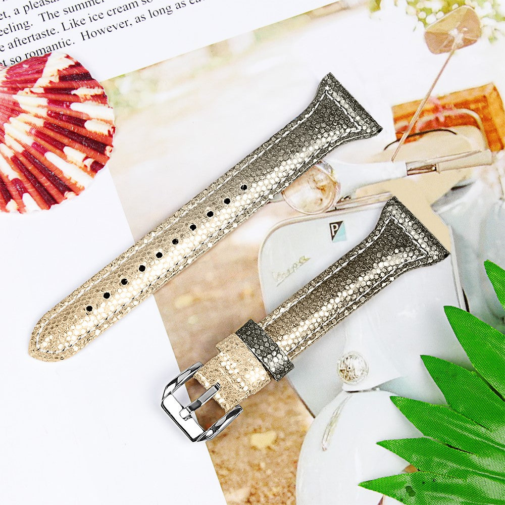 Garmin Forerunner 645 / Garmin Forerunner 645 Music Ægte læder Rem - Guld#serie_1