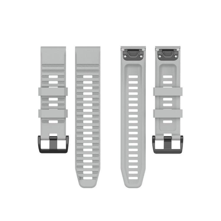 Meget fed Garmin Fenix 6 Silikone Rem - Sølv#serie_8