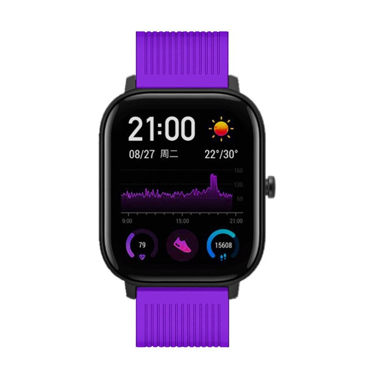 Super cool Amazfit Bip Lite Silikone Rem - Lilla#serie_11