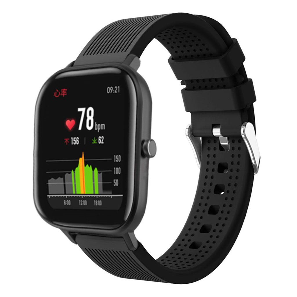 Super cool Amazfit Bip Lite Silikone Rem - Sort#serie_1