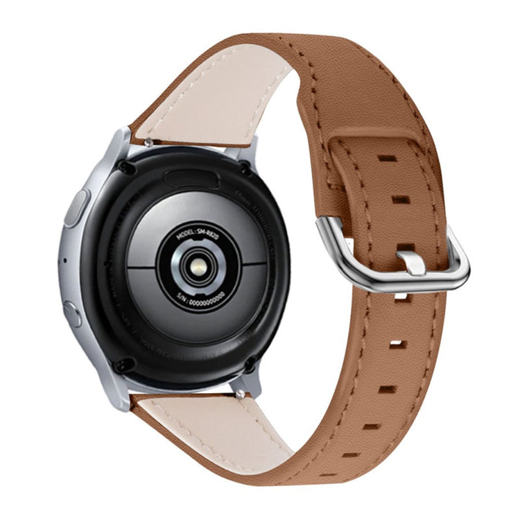 Haylou Solar LS05 / Xiaomi Mi Watch Color Ægte læder Rem - Brun#serie_1