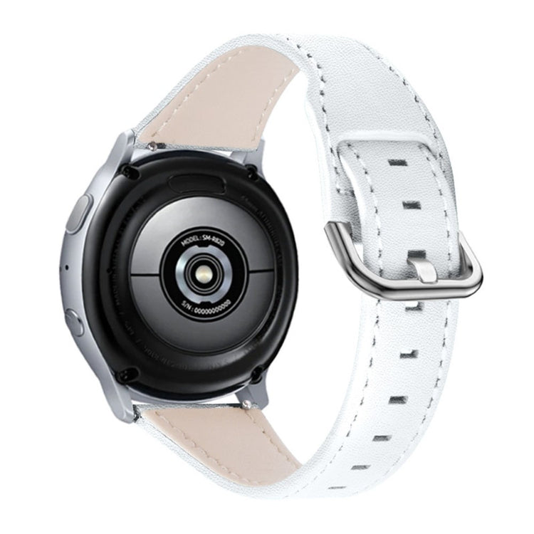 Haylou Solar LS05 / Xiaomi Mi Watch Color Ægte læder Rem - Hvid#serie_6