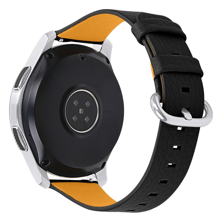 Haylou Solar LS05 / Xiaomi Mi Watch Color Ægte læder Rem - Sort#serie_2