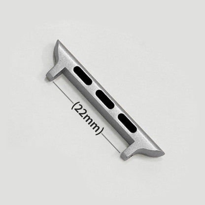 1 Pair Stainless Steel Adapter Apple Watch Series 41mm - 40mm - 38mm , 22mm Watch Strap Connector - Silver#serie_3