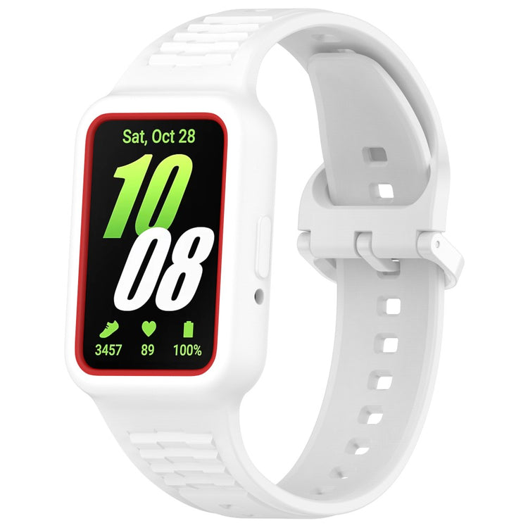 Samsung Galaxy Fit3 (SM-R390) Watch Strap Integrate Silicone Watch band with Case - White#serie_3