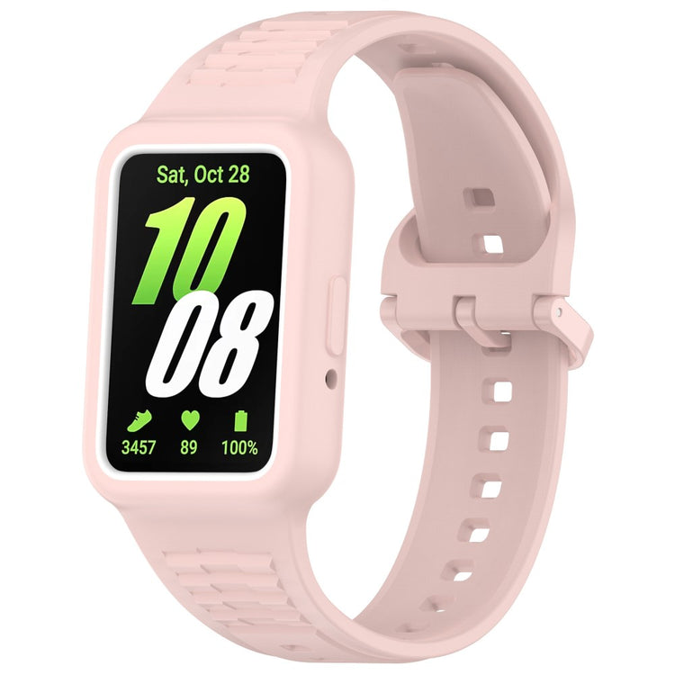 Samsung Galaxy Fit3 (SM-R390) Watch Strap Integrate Silicone Watch band with Case - Light Pink#serie_7