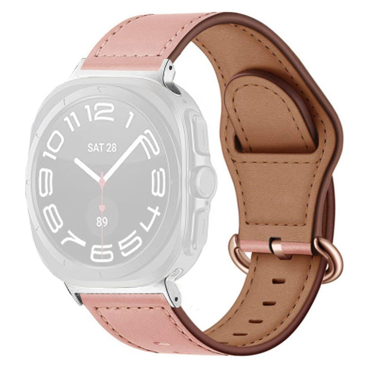 Samsung Galaxy Watch Ultra 47mm Watch Strap Genuine Cow Leather Wrist Band - Pink#serie_4