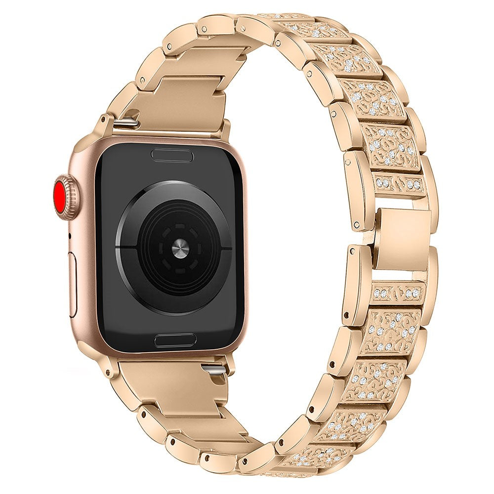 Apple Watch Series 49mm - 45mm - 44mm - 42mm S Pattern Metal Strap - Rose Gold#serie_4