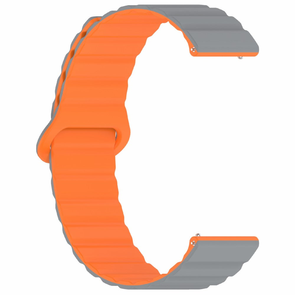 Garmin Venu 3 Silicone Watch Band Magnetic 22mm Universal Replacement Strap - Grey+Orange#serie_3