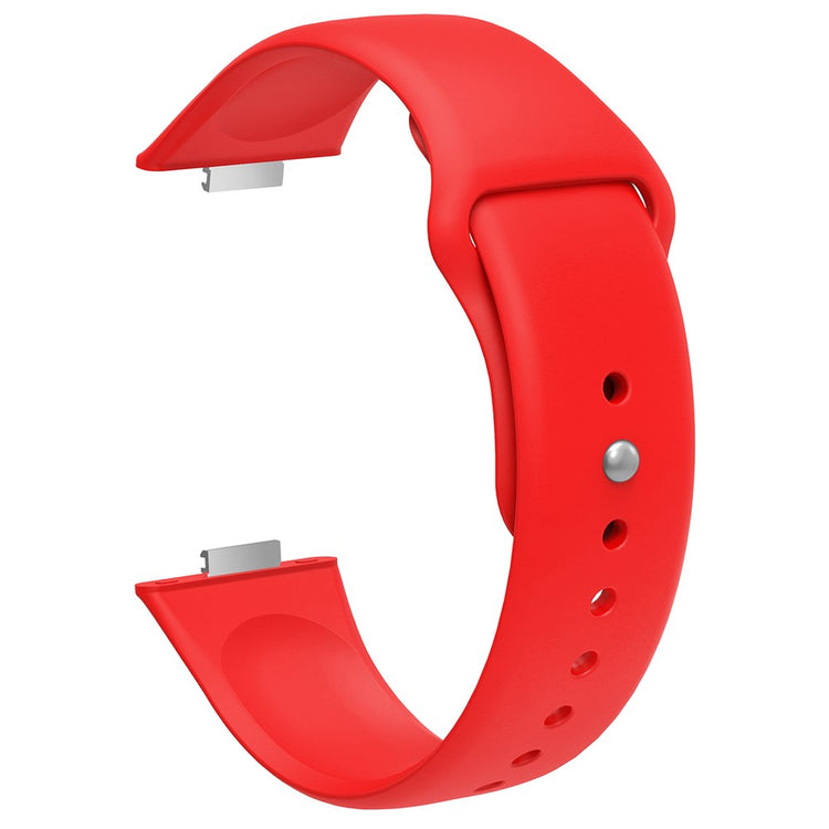 Huawei Watch Fit 3 Replacement Strap Silicone Watch Band with Silver Buckle - Red#serie_6