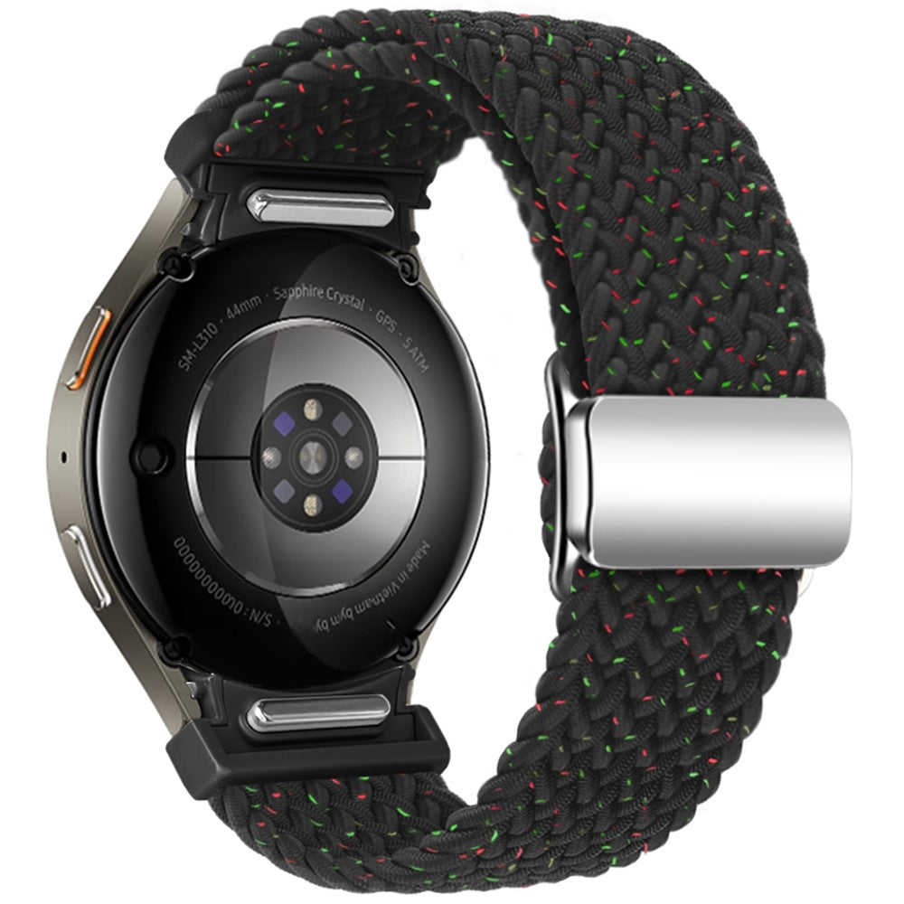 Samsung Galaxy Watch 20mm Braided Watch Band Magnetic Strap - Starlight Black#serie_22