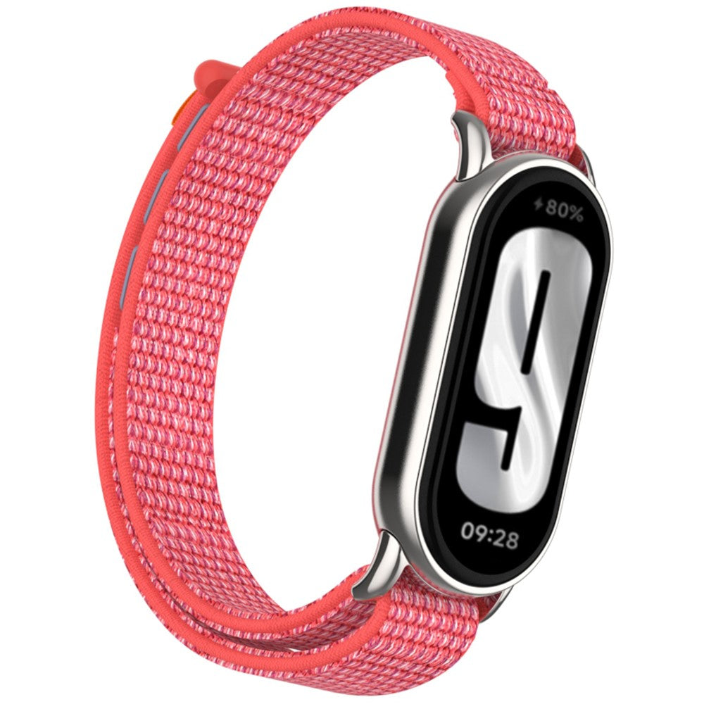 Xiaomi Mi Band 9 / Smart Band 8 Watch Strap Nylon Loop Adjustable Wrist Band - Hibiscus Pink#serie_10