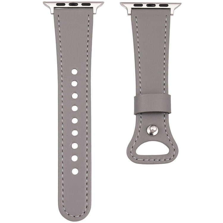 KALEBOL Apple Watch Series 49mm - 45mm - 44mm - 42mm Genuine Cow Leather Band - Grey#serie_4