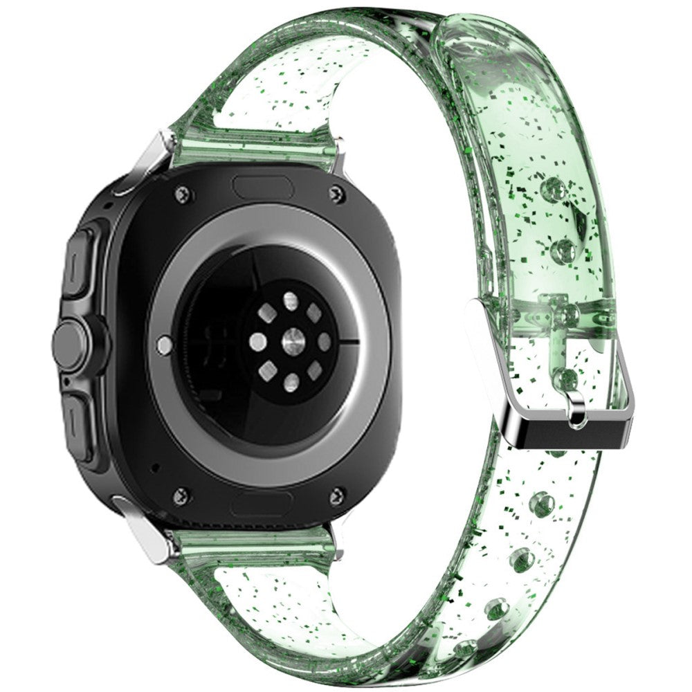 Samsung Galaxy Watch Ultra 47mm Transparent Jelly Glitter Watch Band Flexible Watch Strap - Transparent Green#serie_5