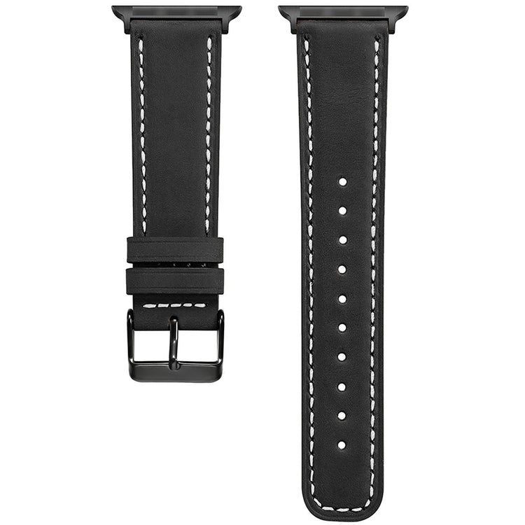 Samsung Galaxy Watch Ultra 47mm Square Tail Watch Strap Genuine Cow Leather Wrist Band - Black#serie_1