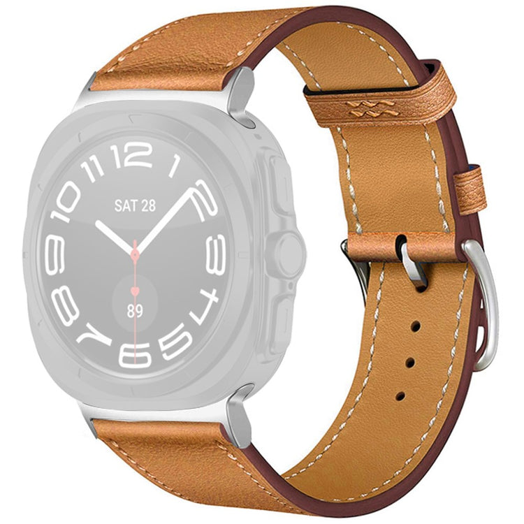 Watch Strap Samsung Galaxy Watch Ultra 47mm Genuine Cow Leather Wrist Band - Brown#serie_1